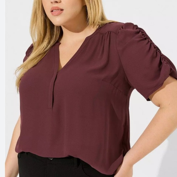 TORRID - “Harper-Georgette” Elegant Mauve Flowy Women's Top - Size 3X - Picture 1 of 11